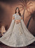 Ivory White Sequence Embroidery Wedding Lehenga Choli And Dupatta