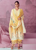 Yellow Embroidered Pakistani Salwar Kameez Suit