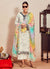 White Multicoloured Dori Work Embroidered Salwar Kameez Suit