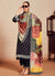 Black Multicoloured Dori Work Embroidered Salwar Kameez Suit