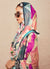 White And Pink Multicoloured Dori Work Embroidered Salwar Kameez Suit