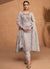 Grey Kashida Embroidery Traditional Salwar Kameez