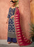 Blue And Red Traditional Sequence Embroidery Palazzo Suit