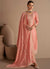 Peach Sequence Embroidery Salwar Kameez