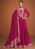 Hot Pink Embroidery Traditional Anarkali Gown