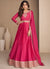 Fuchsia Pink Embroidery Bollywood Anarkali Gown