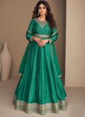 Dark Green Anarkali Gown In Uk Canada Germany