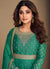Dark Green Embroidery Bollywood Anarkali Gown In USA