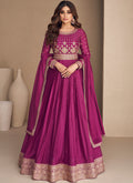 Purple Embroidery Bollywood Anarkali Gown