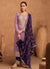 Purple Embroidery Silk Salwar Kameez