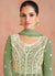 Green Georgette Embroidered Palazzo Suit In Usa