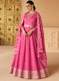 Pink Silk Traditional Embroidery Wedding Anarkali Suit In Usa Uk