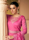 Pink Silk Anarkali Suit In Usa Germany Canada