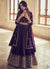 Deep Purple Embroidered Designer Anarkali Suit