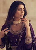 Deep Purple Anarkali Suit In USA California