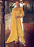 Yellow Embroidery Designer Silk Pant Style Suit