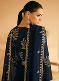 Dark Blue Sequence Embroidery Wedding Anarkali Gown In USA