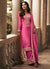 Pink Sequence Embroidery Silk Palazzo Suit