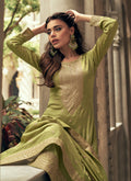 Green Silk Palazzo Suit In USA