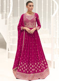 Hot Pink Traditional Embroidery Anarkali Gown