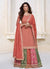 Orange Multi Embroidered Traditional Lehenga Kurti