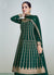 Green Golden Sequence Embroidery Anarkali Pant Suit In USA
