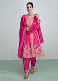 Pink Golden Anarkali Pant Suit In USA UK Germany