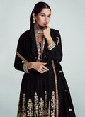 Black Golden Anarkali Pant Suit In USA