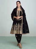 Black Golden Anarkali Pant Suit In USA UK