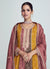 Blush Pink Sequence Embroidery Anarkali Pant Suit In USA