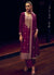 Deep Purple Sequence Embroidery Traditional Palazzo Suit