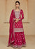 Rani Pink Multi Embroidery Wedding Sharara Suit