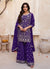 Dark Blue Embroidery Traditional Sharara Suit