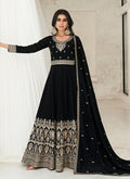 Black Embroidery Festive Anarkali Suit