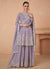 Lavender Sequence Embroidery Wedding Gharara Suit