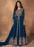 Royal Blue Embroidery Slit Style Traditional Anarkali Lehenga Suit