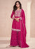 Pink Multi Sequence Embroidery Traditional Gharara Suit
