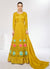 Yellow Sequence Embroidery Traditional Anarkali Gown