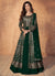 Dark Green Sequence Embroidery Slit Style Anarkali Lehenga