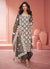 Brown Thread Embroidery Traditional Palazzo Suit