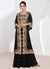 Black Multi Embroidered Designer Jacket Style Lehenga