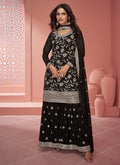 Black Multi Embroidery Sharara Suit