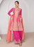 Pink And Peach Traditional Embroidery Anarkali Palazzo Suit