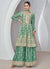 Green Embroidery Anarkali Palazzo Suit
