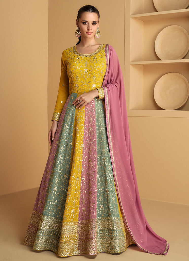 anarkali designer dresses Black Art Silk Designer Anarkali Suit