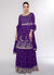 Purple Sequence Embroidery Wedding Gharara Style Suit