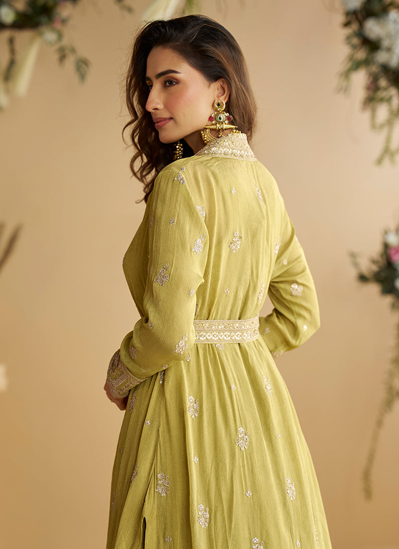Buy Lime Green Anarkali Dress Online