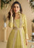 Buy Lime Green Jacket Style Anarkali Dress In Canada