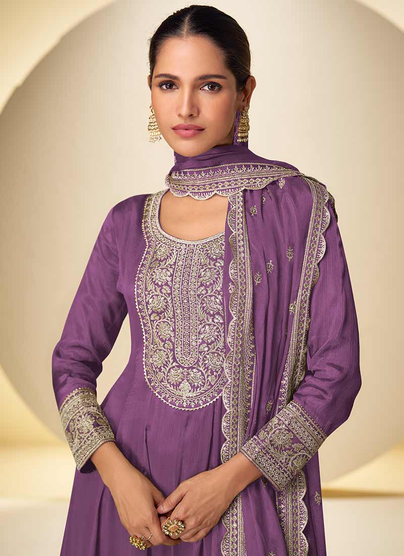Shop Purple Gharara Suit In UK