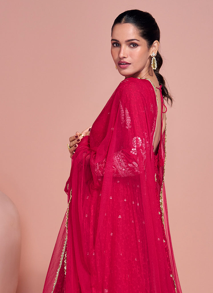 Shop Red Anarkali Gown Online 